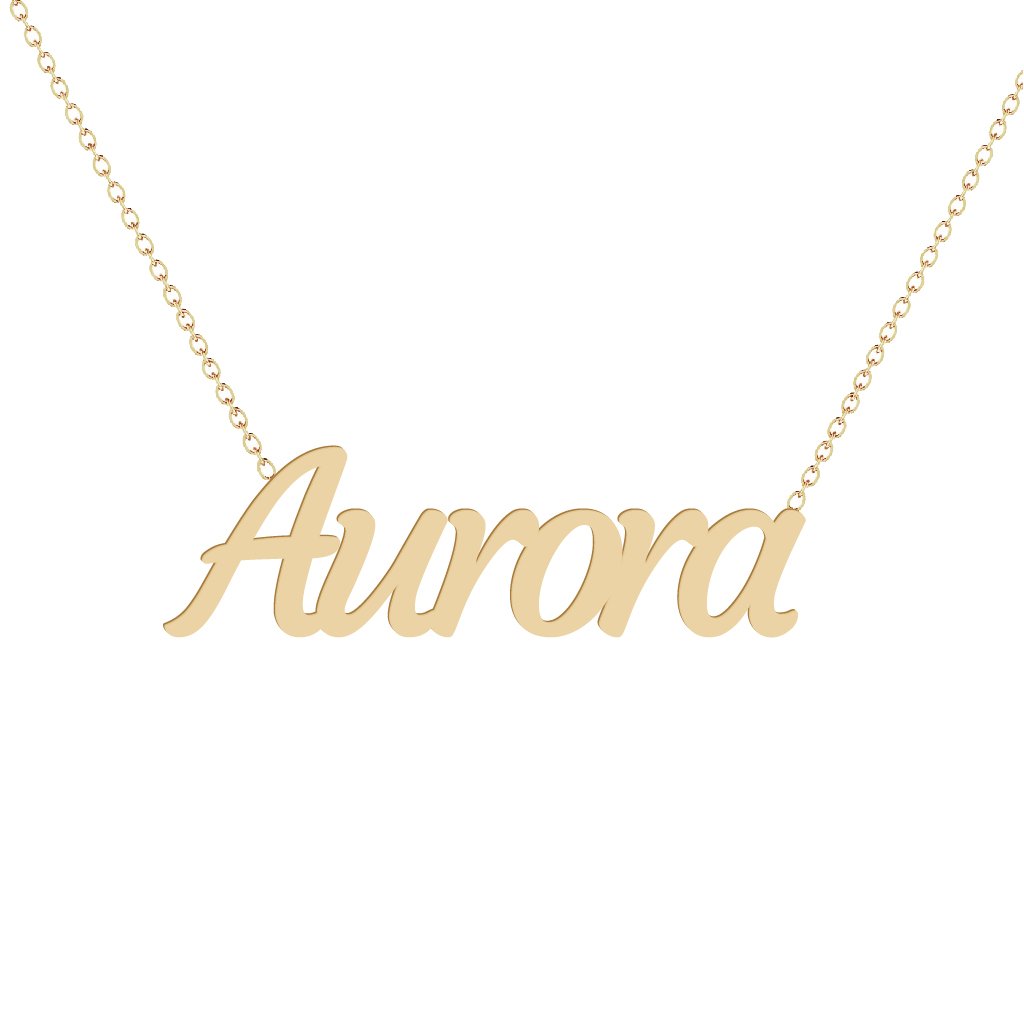 Gold Name Necklace - Aurora
