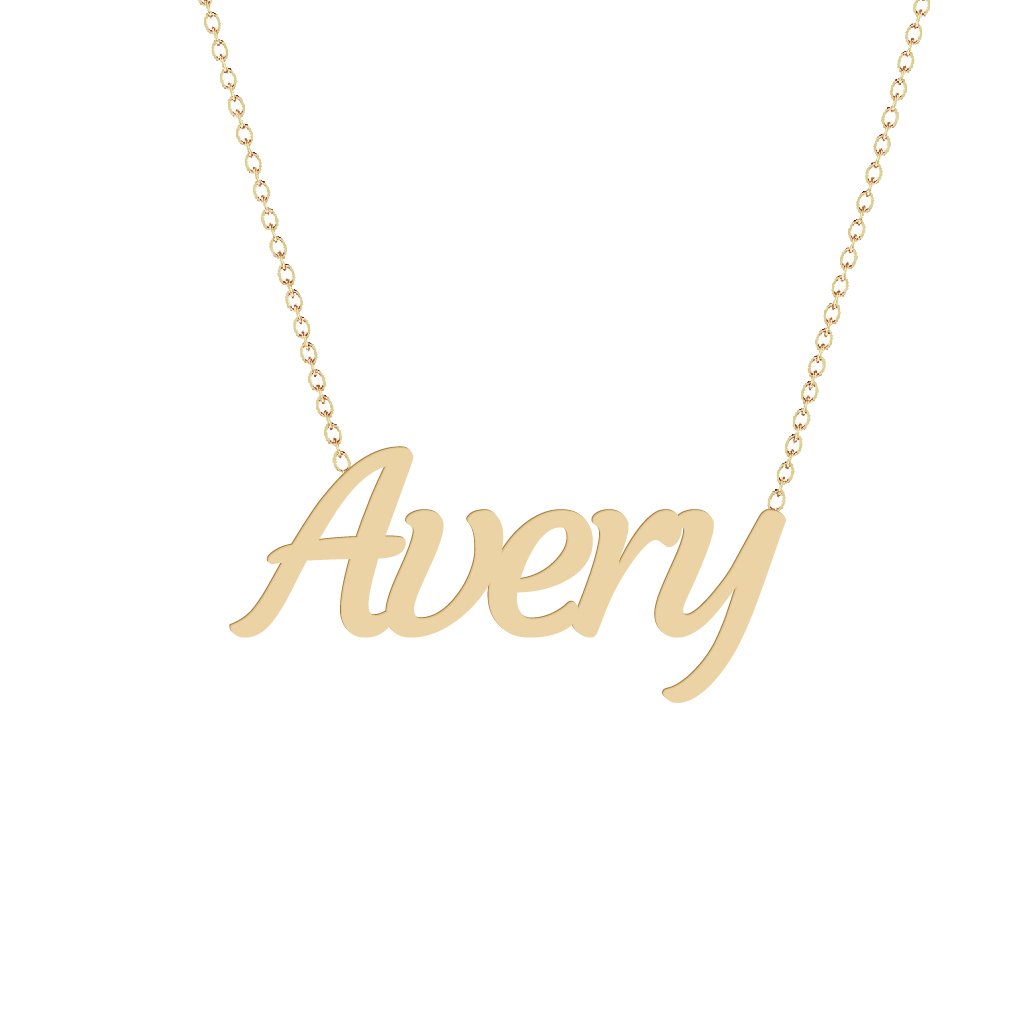 Gold Name Necklace - Avery