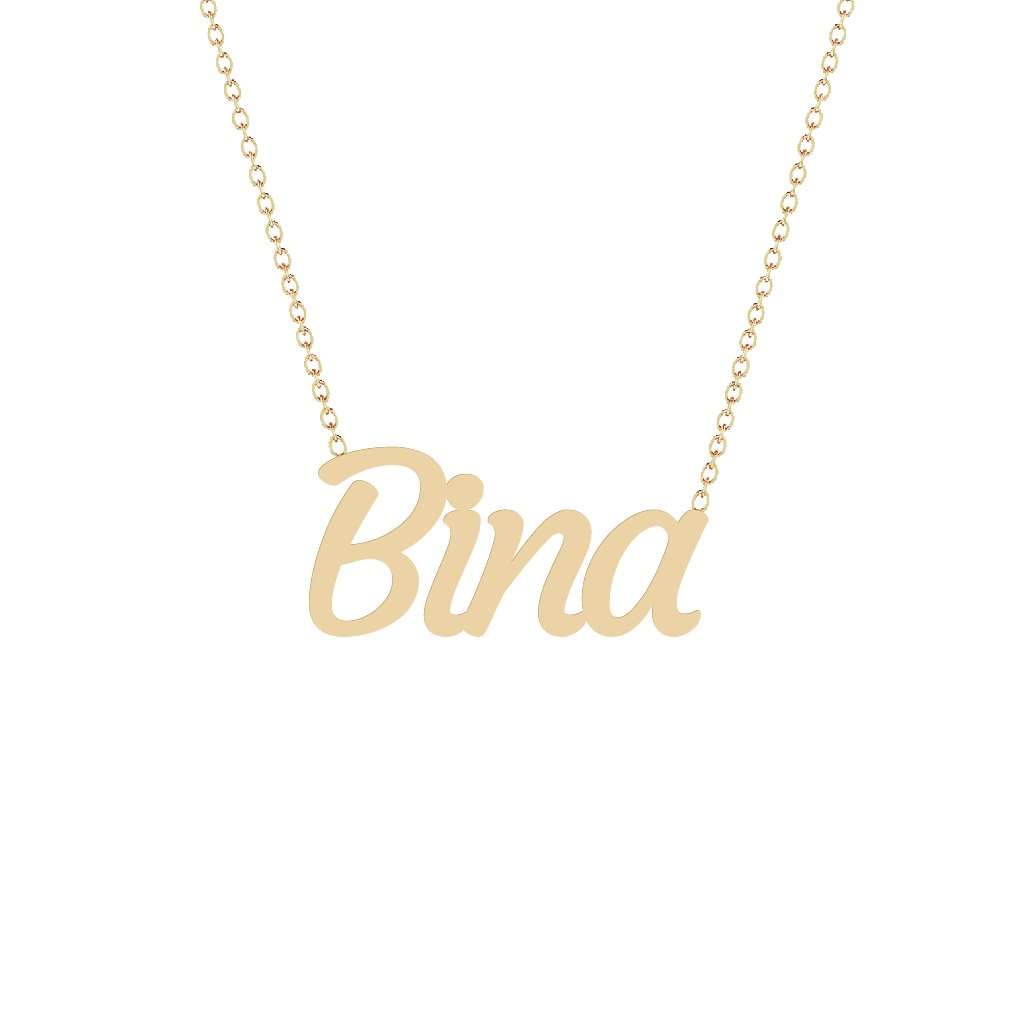 Gold Name Necklace - Bina