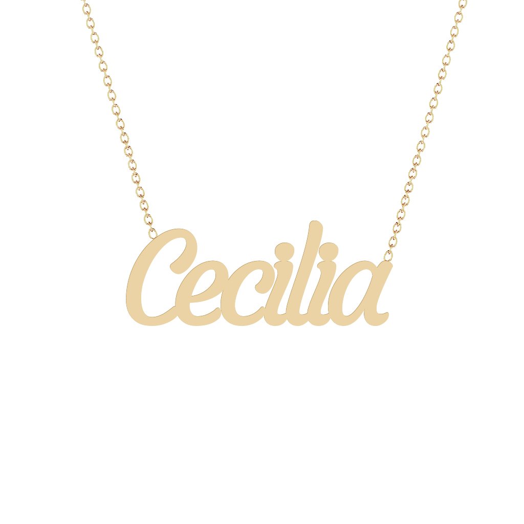 Gold Name Necklace - Cecilia
