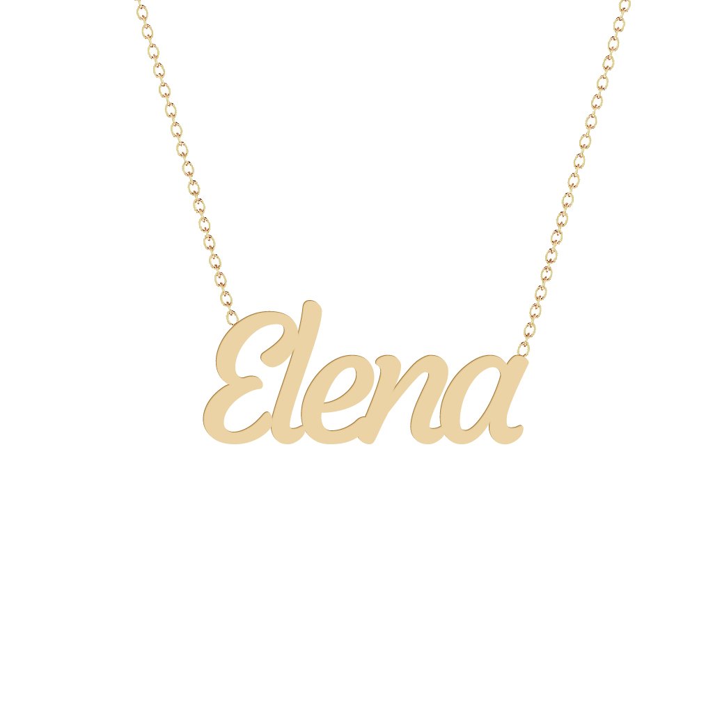 Gold Name Necklace - Elena