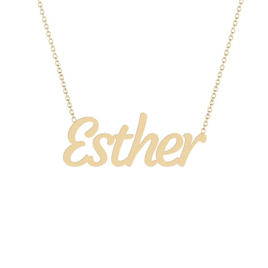 Gold Name Necklace - Esther