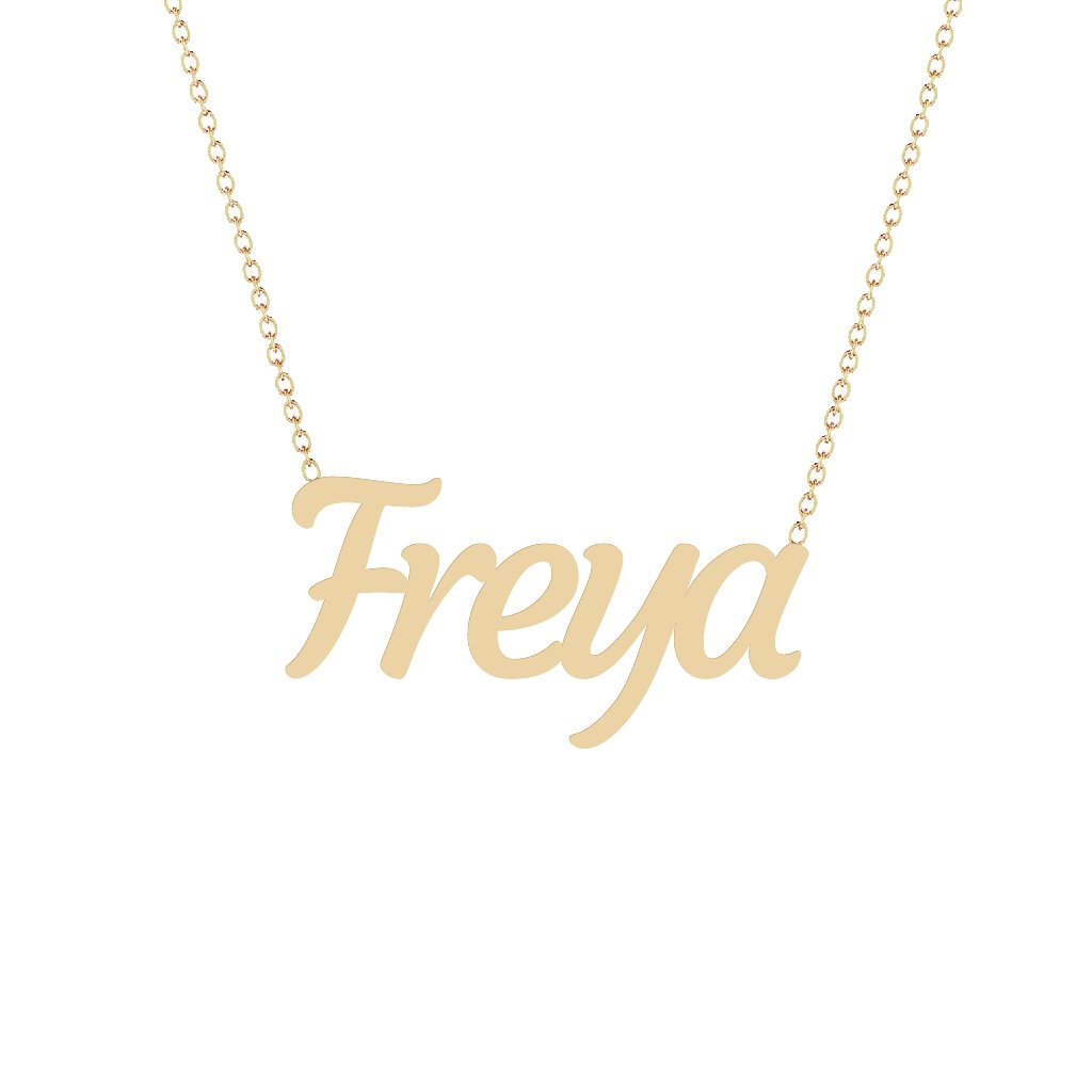 Gold Name Necklace - Freya