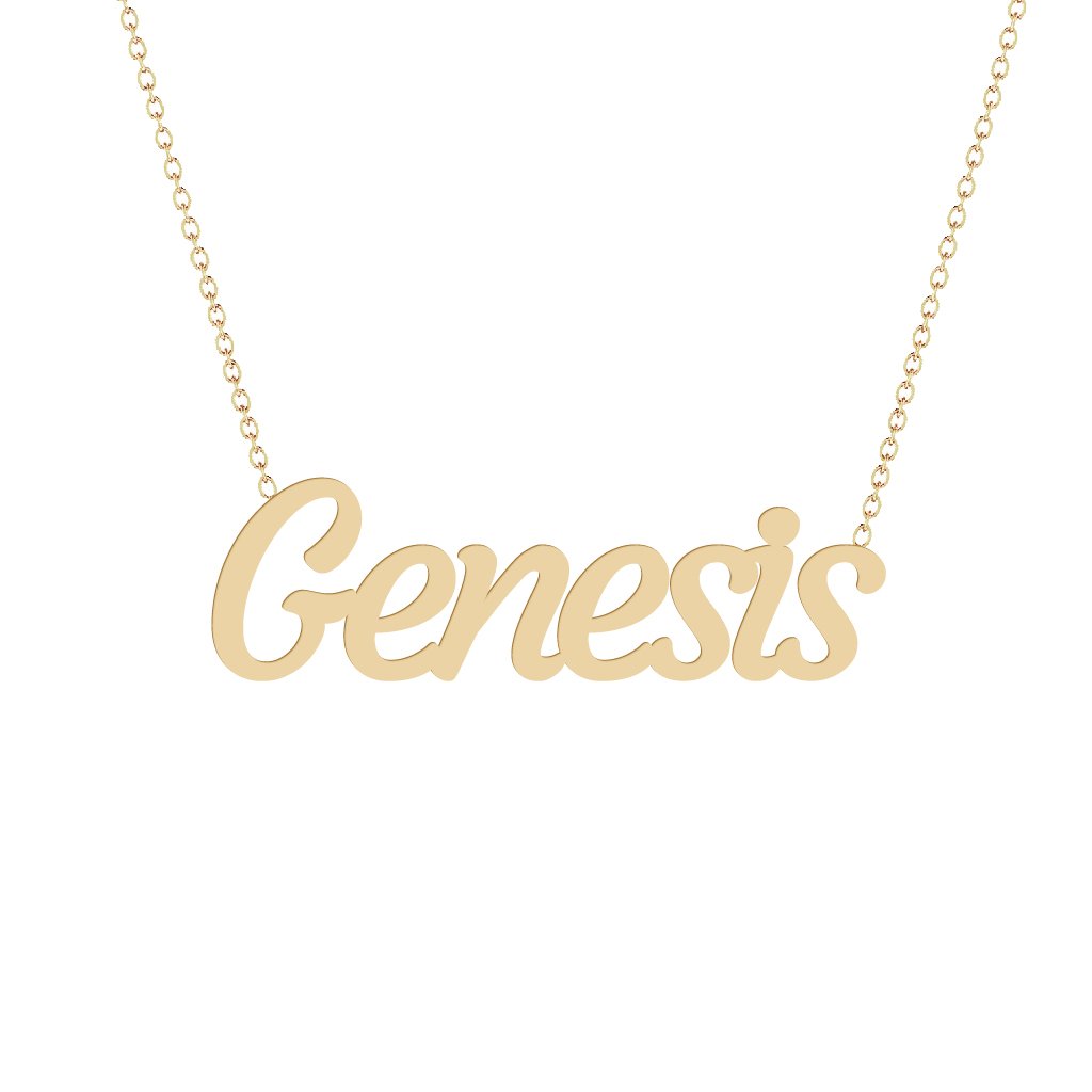 Gold Name Necklace - Genesis