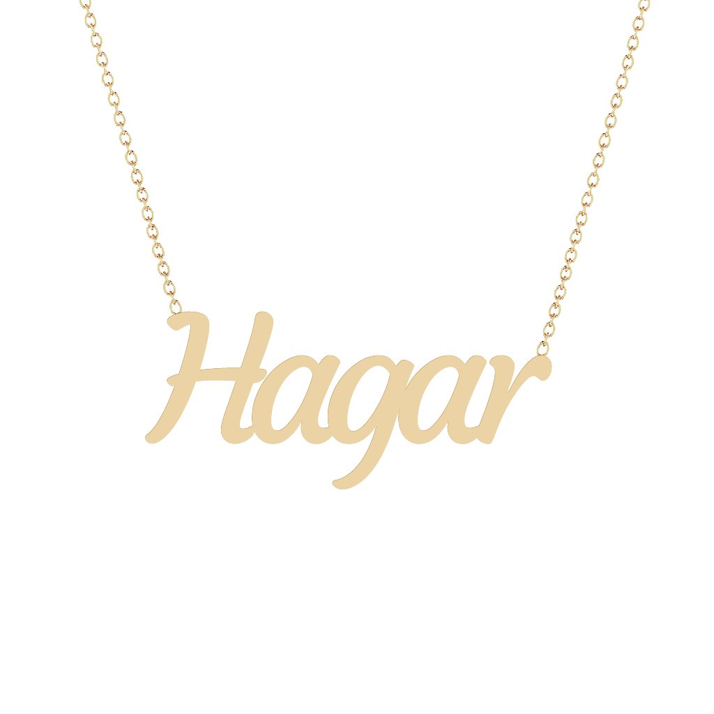 Gold Name Necklace - Hagar