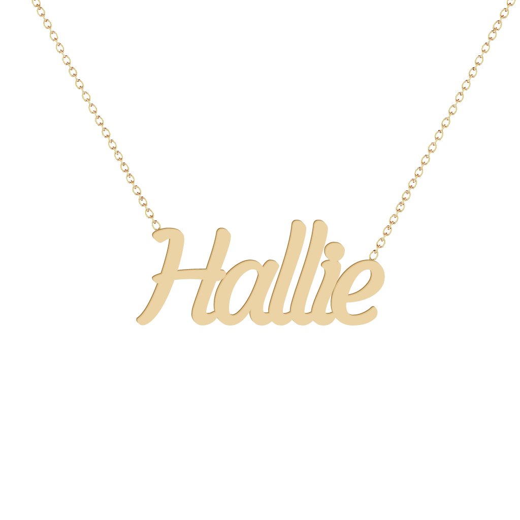 Gold Name Necklace - Hallie
