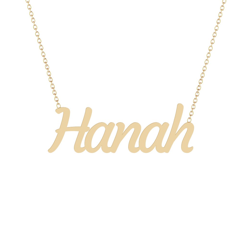 Gold Name Necklace - Hanah