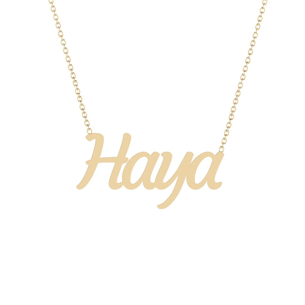 Gold Name Necklace - Haya