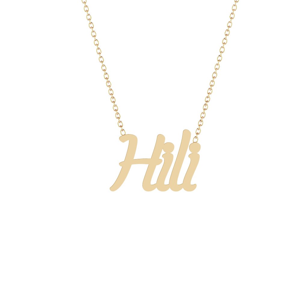 Gold Name Necklace - Hili