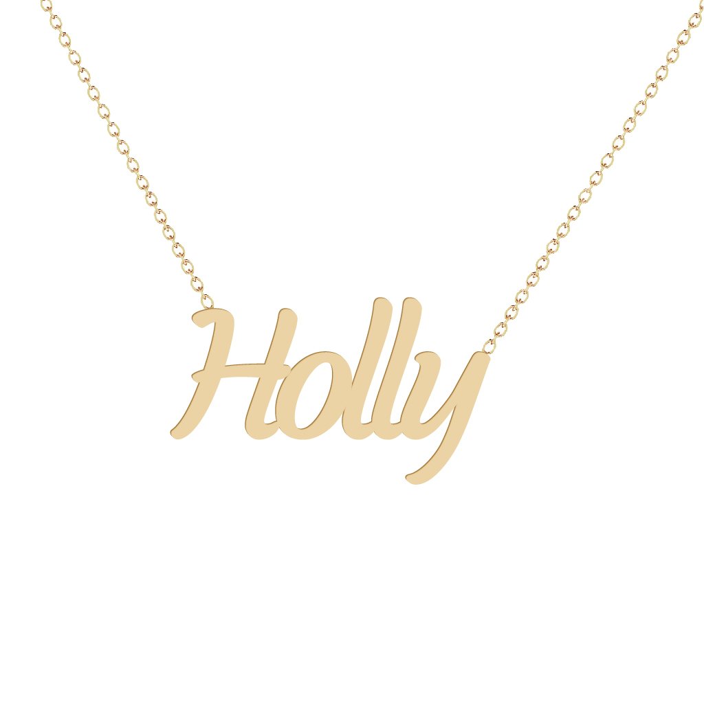 Gold Name Necklace - Holly