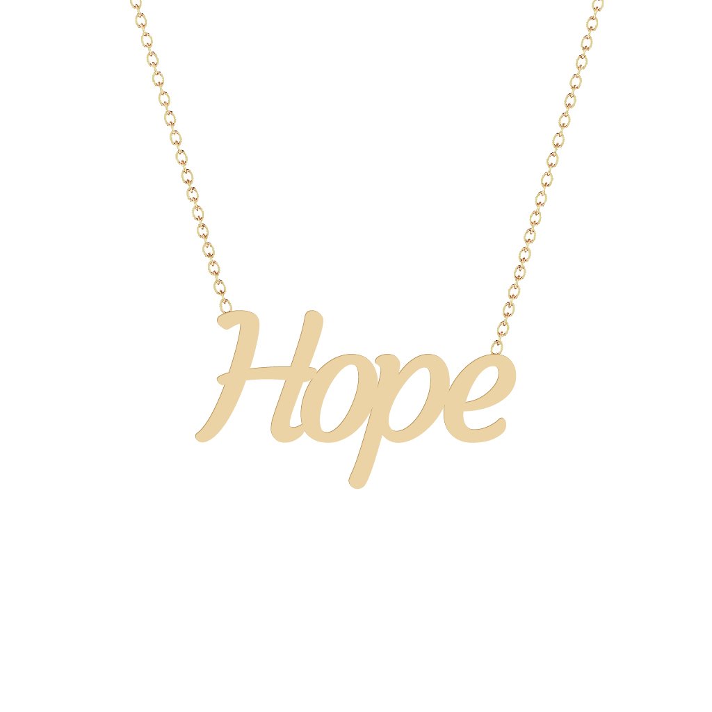 Gold Name Necklace - Hope
