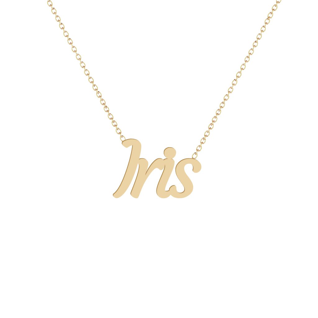 Gold Name Necklace - Iris