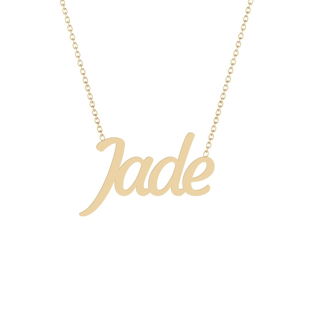 Gold Name Necklace - Jade