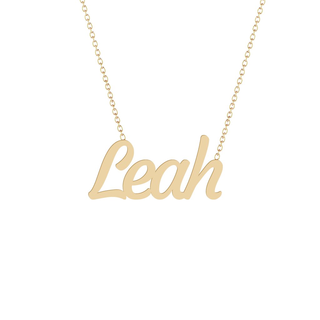 Gold Name Necklace - Leah