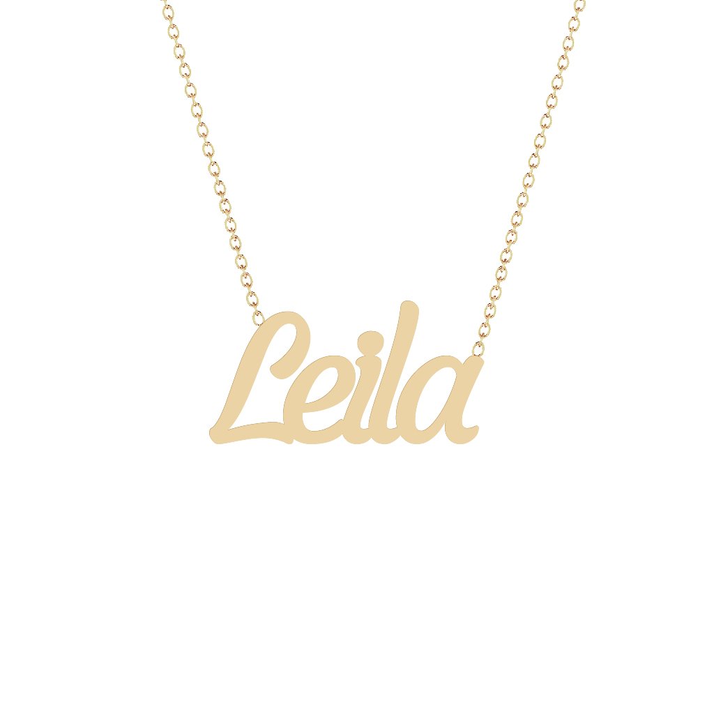 Gold Name Necklace - Leila