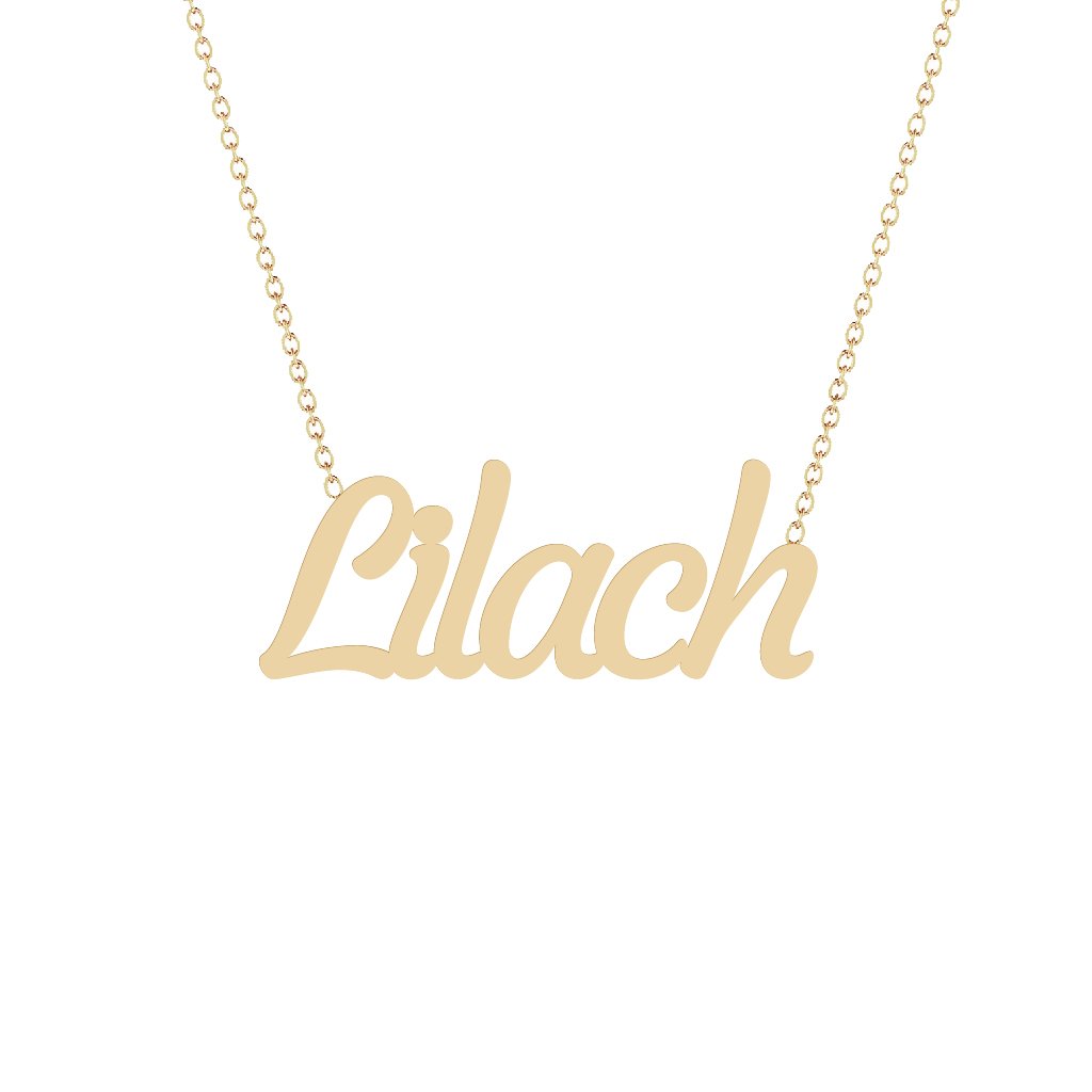 Gold Name Necklace - Lilach
