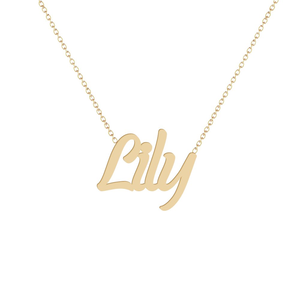 Gold Name Necklace - Lily