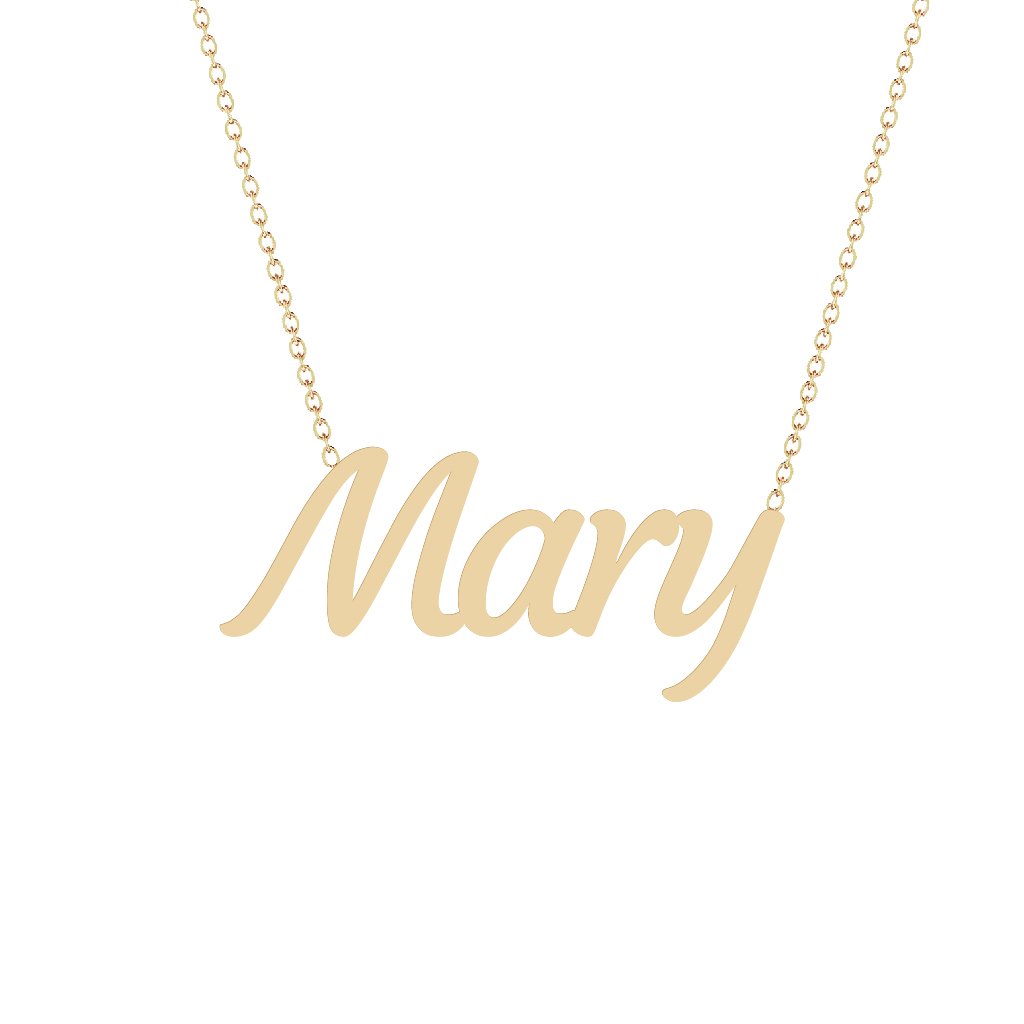 Gold Name Necklace - Mary