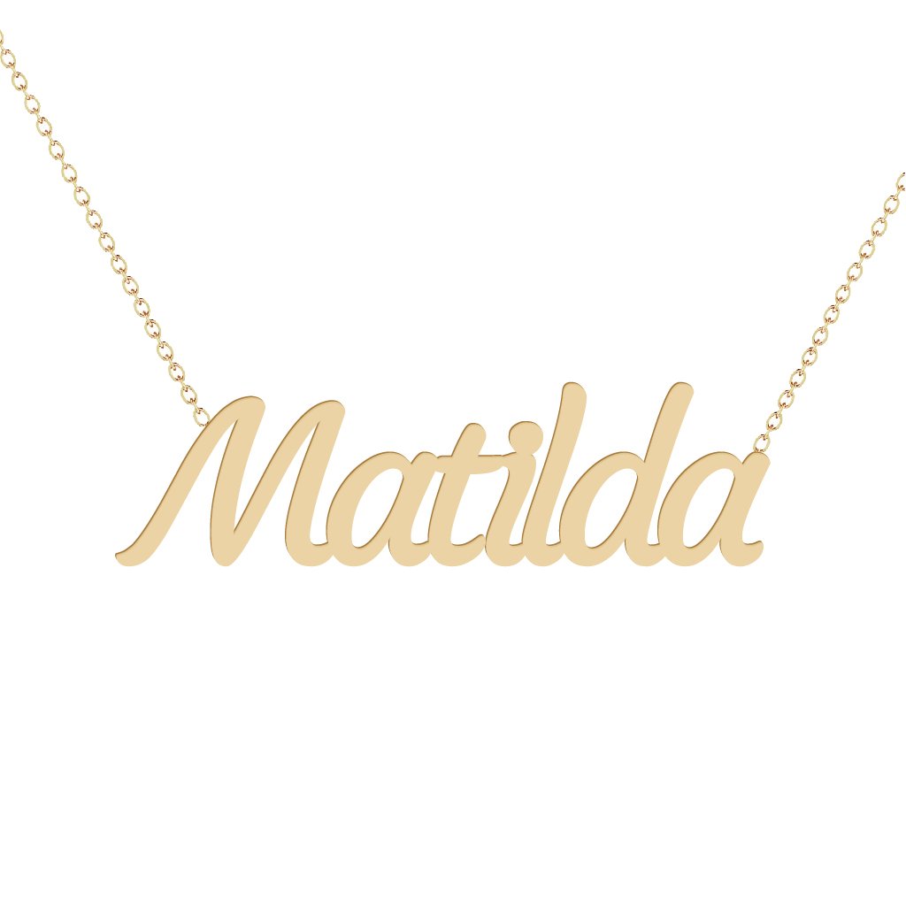 Gold Name Necklace - Matilda