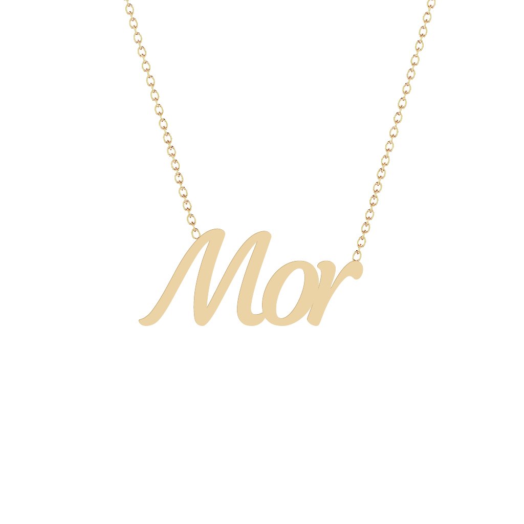 Gold Name Necklace - Mor