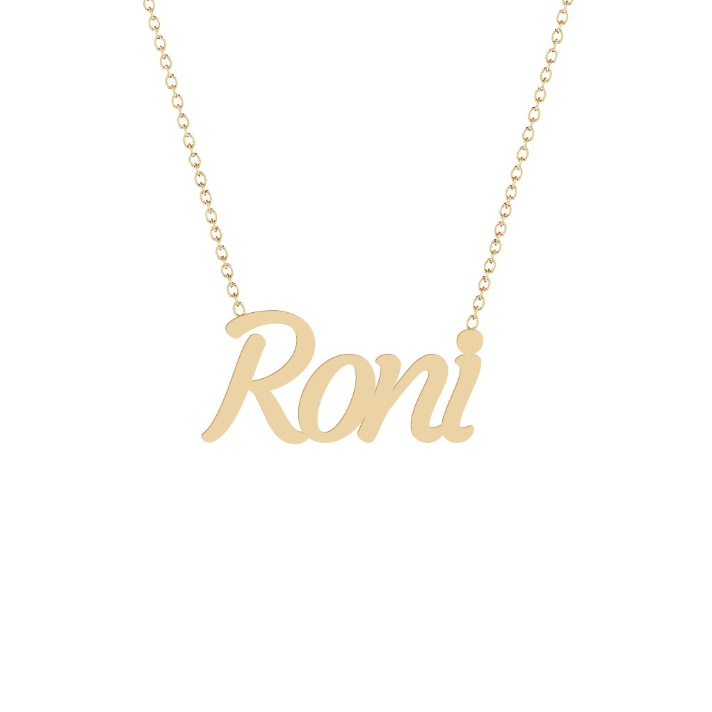 Gold Name Necklace - Roni