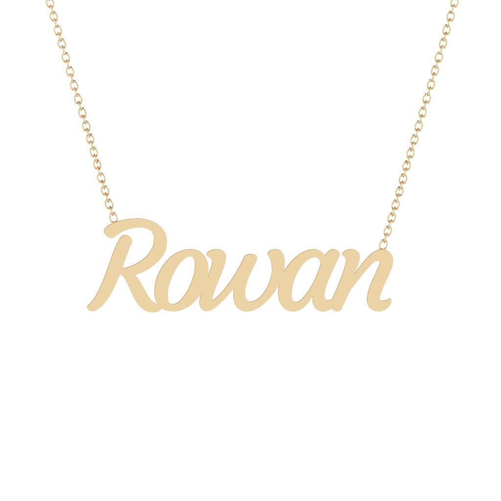 Gold Name Necklace - Rowan