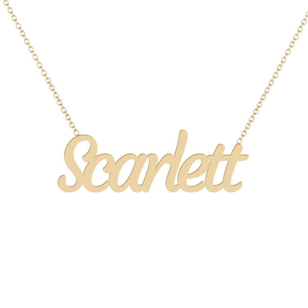 Gold Name Necklace - Scarlett