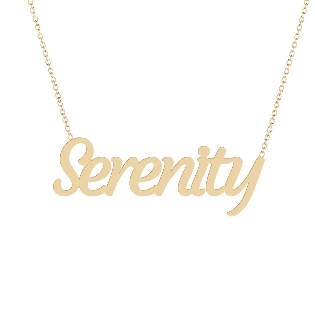Gold Name Necklace - Serenity