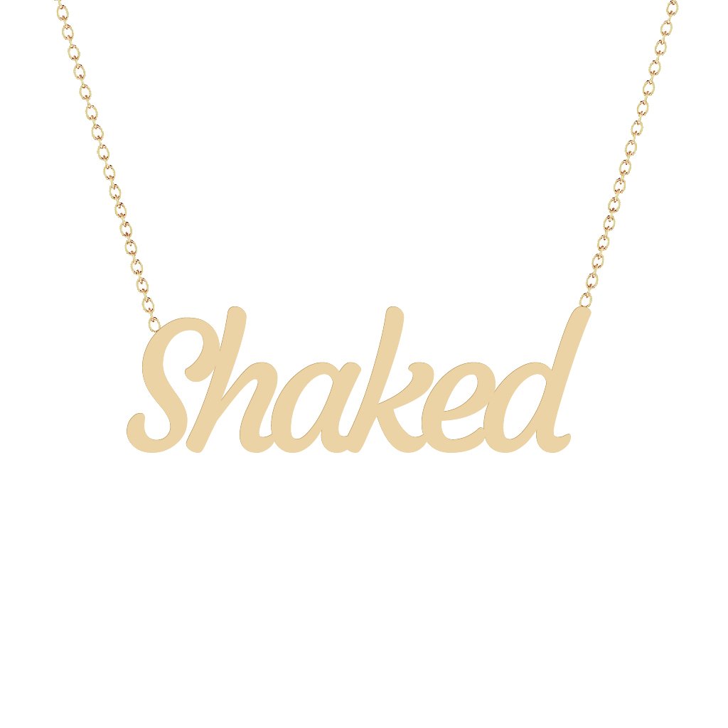 Gold Name Necklace - Shaked