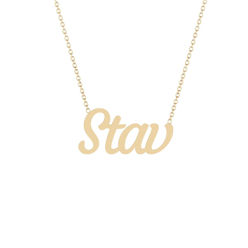 Gold Name Necklace - Stav