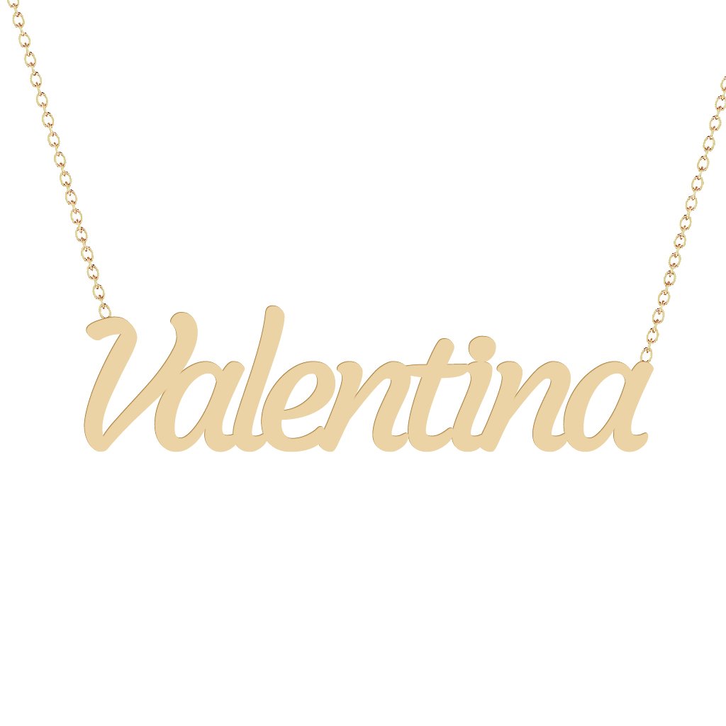 Gold Name Necklace - Valentina