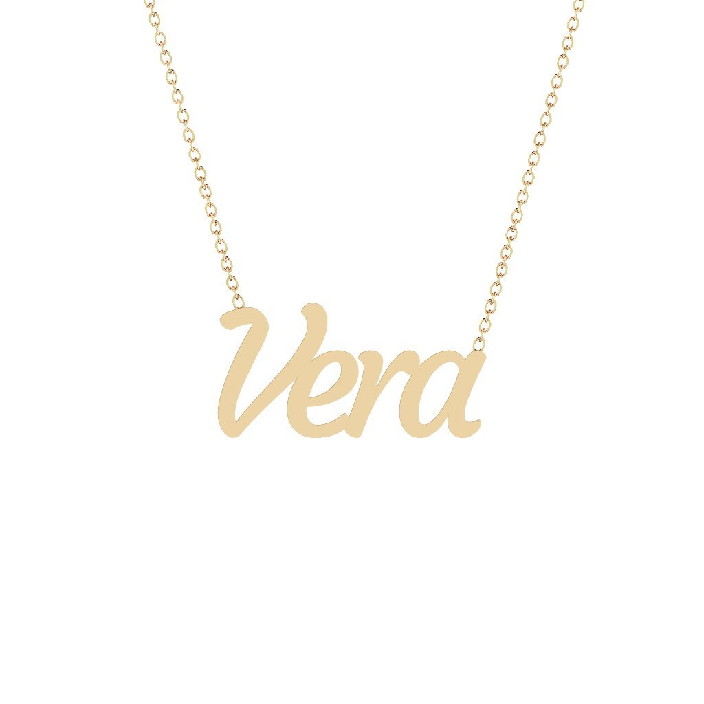 Gold Name Necklace - Vera