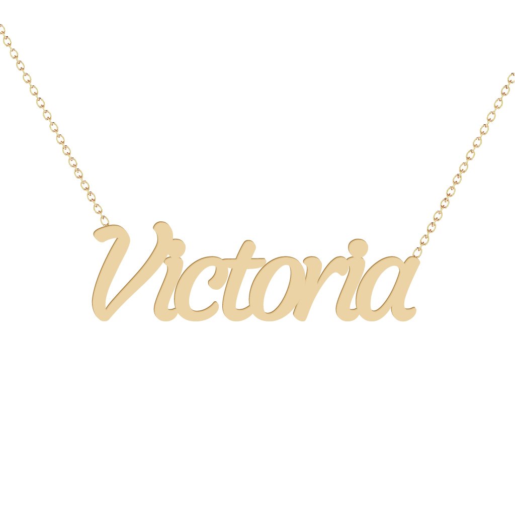 Gold Name Necklace - Victoria