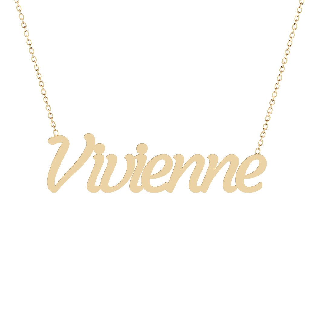 Gold Name Necklace - Vivienne