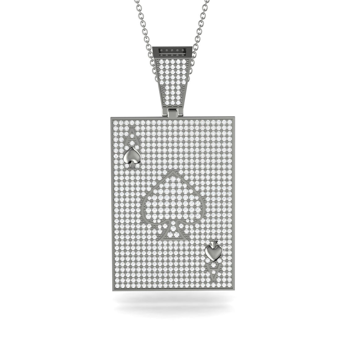 Ace Of Spades Diamond Card Necklace - Tyler No. 3