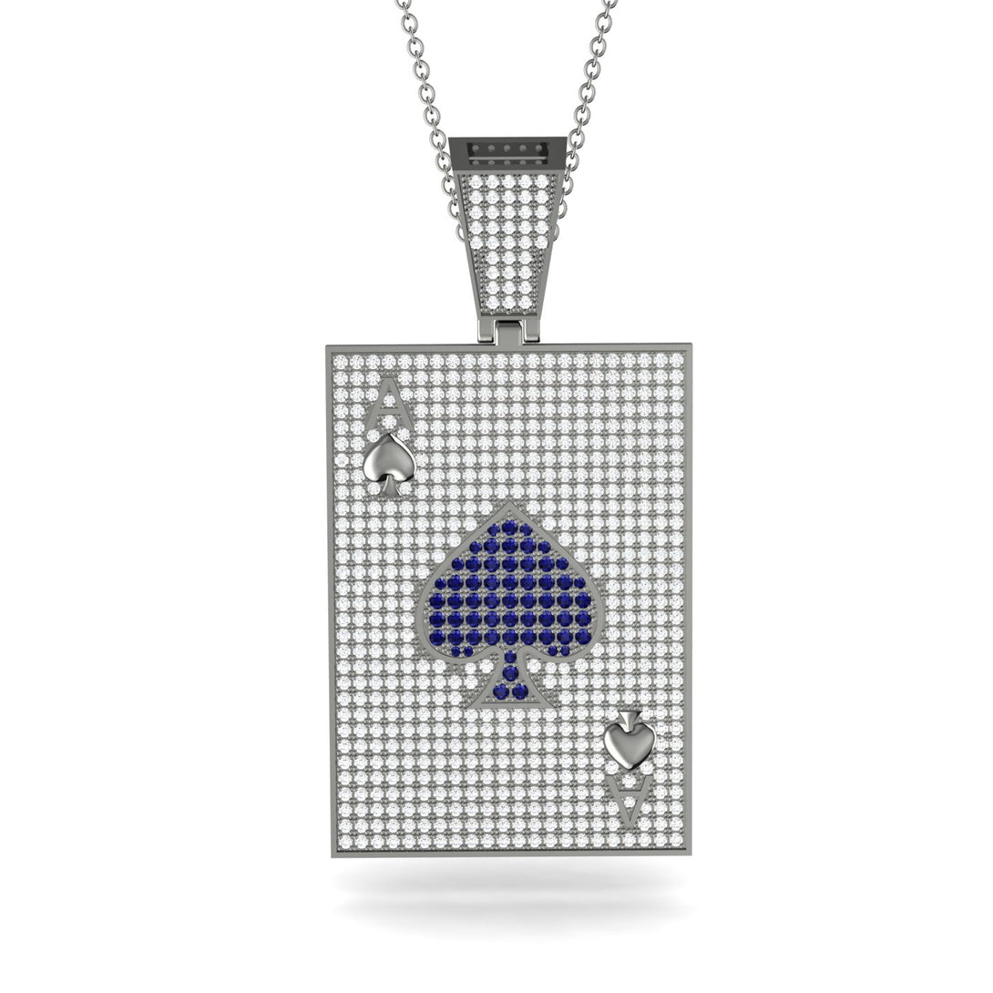 Ace Of Spades Diamond Card Necklace - Tyler No. 15