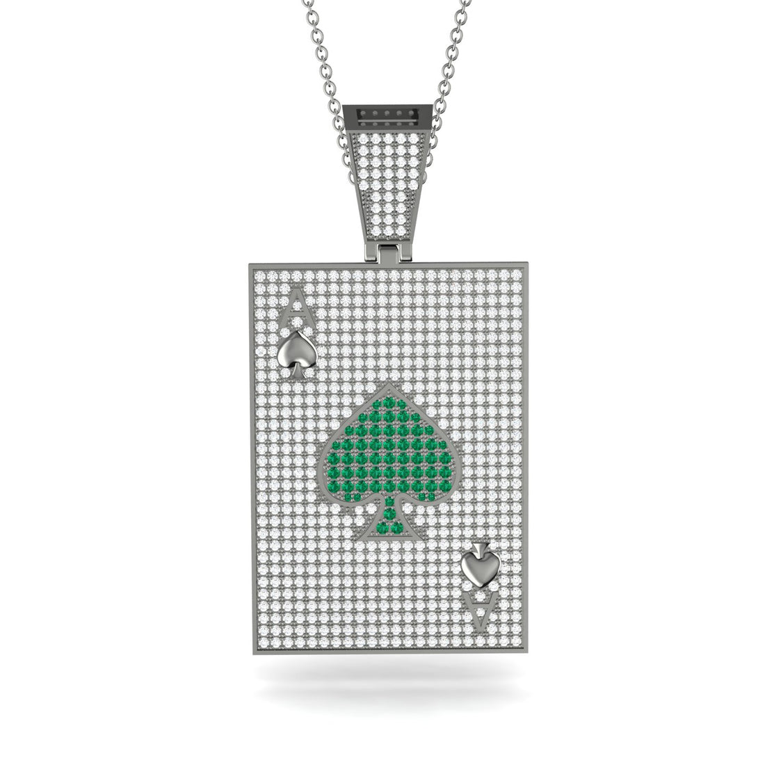 Ace Of Spades Diamond Card Necklace - Tyler No. 6