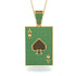 Ace Of Spades Emerald Card Necklace - Tyler No. 22 image 1