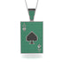Ace Of Spades Emerald Card Necklace - Tyler No. 24 image 1