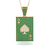 Ace Of Spades Emerald Card Necklace - Tyler No. 16 image 1