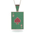 Ace Of Spades Emerald Card Necklace - Tyler No. 26 image 1