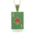 Ace Of Spades Emerald Card Necklace - Tyler No. 25 image 1