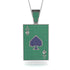 Ace Of Spades Emerald Card Necklace - Tyler No. 30 image 1