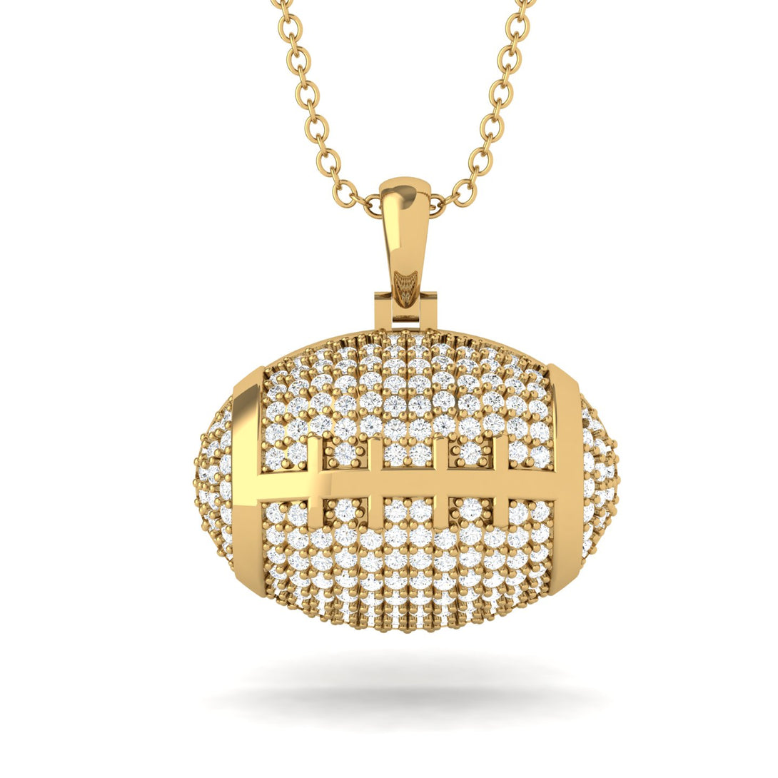 American Football Diamond Necklace - Jeremy No. 1