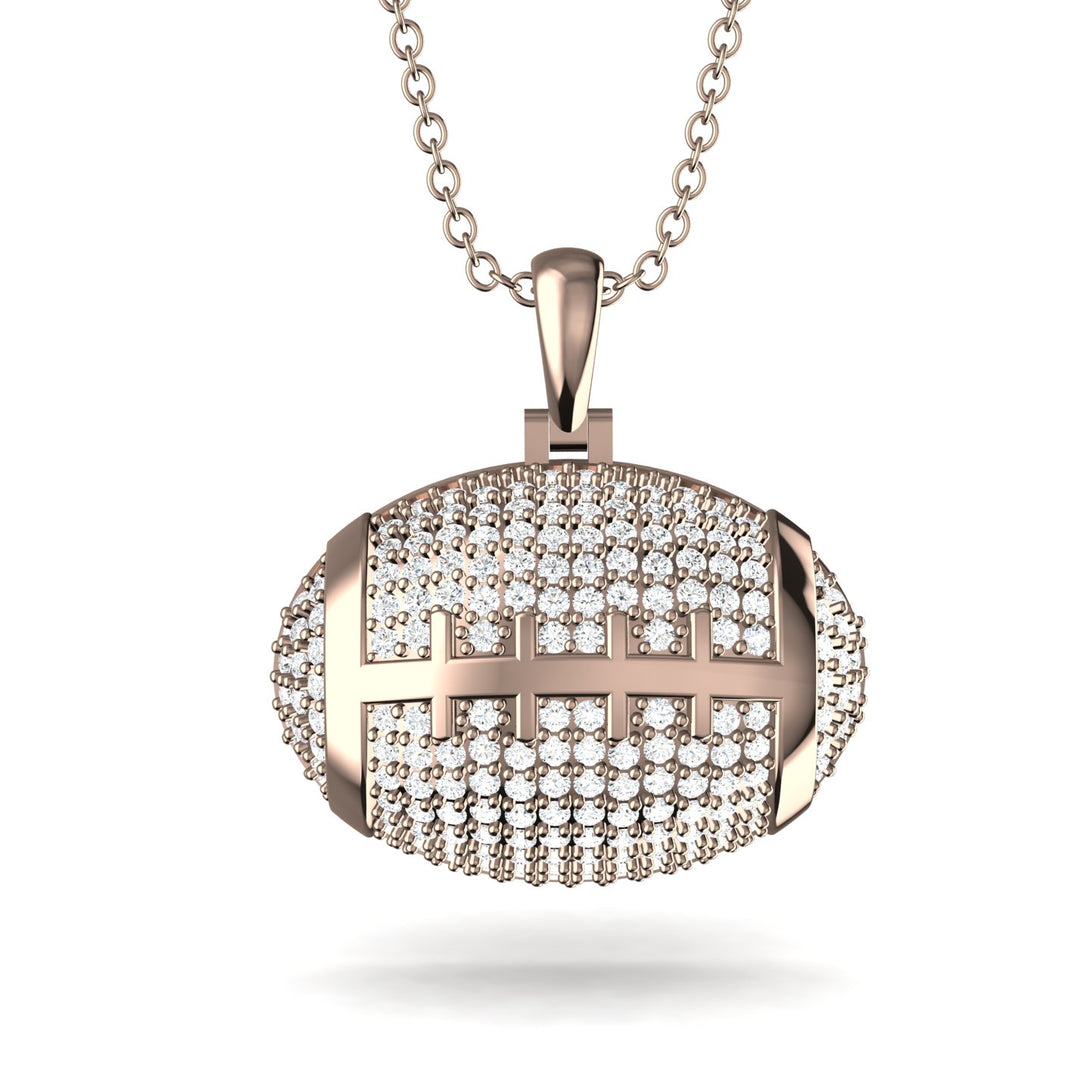American Football Diamond Necklace - Jeremy No. 2