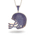 American Football Helmet Sapphire Pendant - Dennis No. 14 image 1