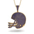 American Football Helmet Sapphire Pendant - Dennis No. 13 image 1