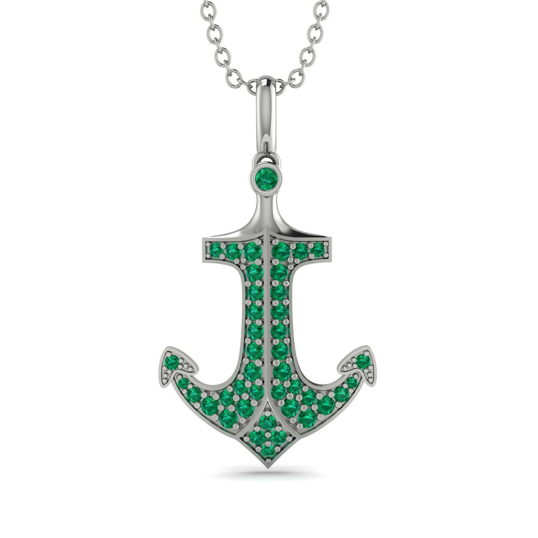 Anchor Emerald Pendant - Brandon No. 6