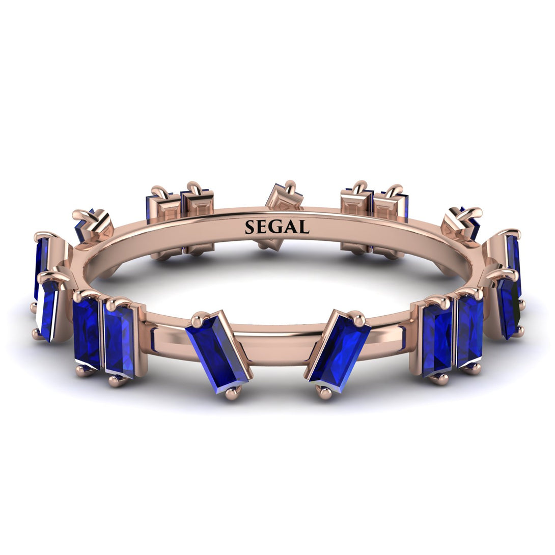 Baguette Sapphire Eternity Band - Journee No. 14