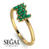 Baguette And Round Emerald Band - Daniela No. 19 image 2
